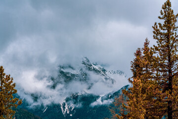 Morning mist in the Dolomites in South Tyrol, Italy.
