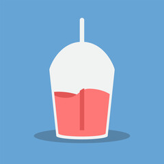 Ice Cup Flat Design Illustration