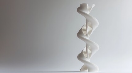  a white sculpture of a spiral design on a white background The sculpture is made of a white material and has intricate details that make it stand out against the p