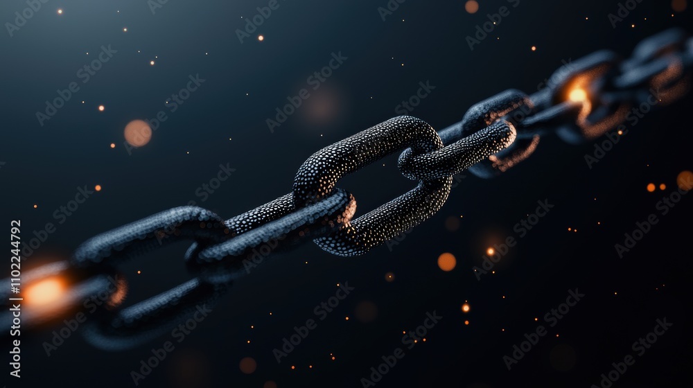 Poster a conceptual image of a blockchain network with interconnected blocks representing secure and transp