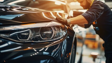 Worker installing a window frame, glass leaning nearby, soft natural light,