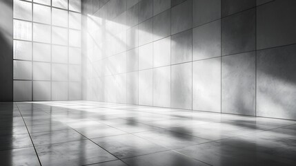 Translucent Frosted Glass Panel Against Smooth Light Grey Background for Premium Product Presentation