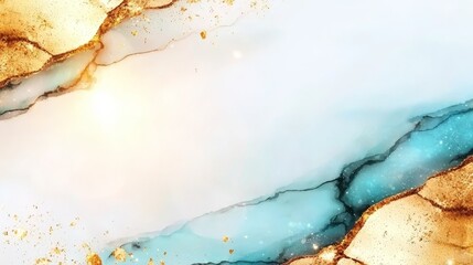  a blue and gold marble background with a white background, featuring a combination of blue, white, and gold colors The marble has a unique texture, with the blue a
