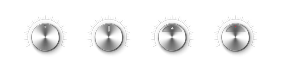 Controll knobs. Gauge control icon. 
Button switch tool