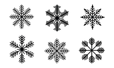 Vector snowflake Collection. Vector illustration set