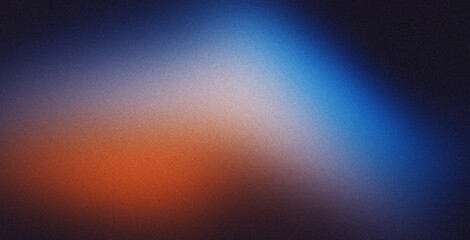 Vibrant orange teal white psychedelic grainy gradient color flow wave on a black background perfect for a music cover or a dance party poster design