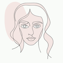 A Drawing Of A Woman's Face