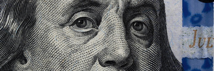 High-Detail Portrait of Benjamin Franklin on Currency