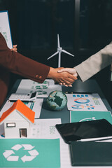 Carbon offset price report CO2 emission. Future growth Net zero waste in ESG ethical SME office...