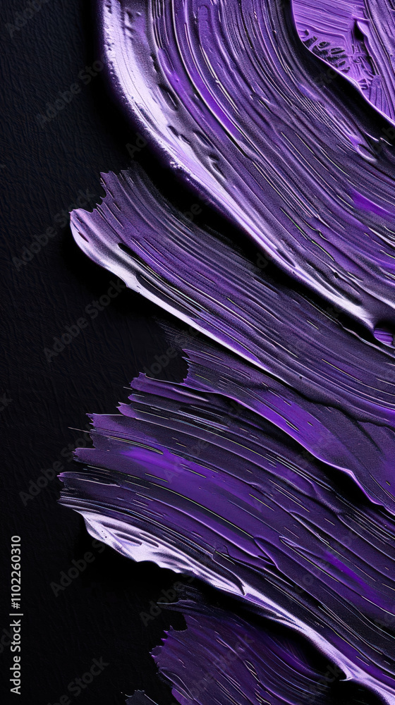 Aufkleber bold strokes of purple paint create an abstract texture against a contrasting dark backdrop, embodyi