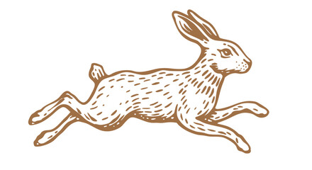 Hare, rabbit sketch. Vintage retro print, black white wild hare, rabbit drawing, sketch ink pencil draw, engrave old school style. Sketch artwork silhouette wild hare rabbit. Vector Illustration © foxysgraphic