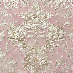 damask pattern featuring intricate floral designs