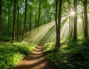 Fototapeta premium footpath in the forest