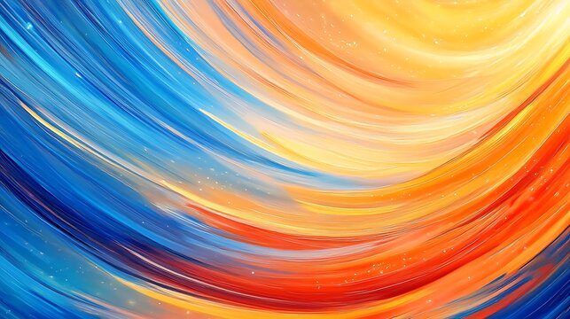 glowing orange blue streak cosmic background painting generative ai random seed aspect ratio 16:9