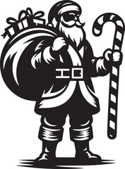 Silhouette Santa Claus Christmas holiday Silhouette