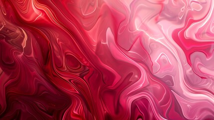 Obraz premium Abstract Red and Pink Swirling Liquid Marble Background