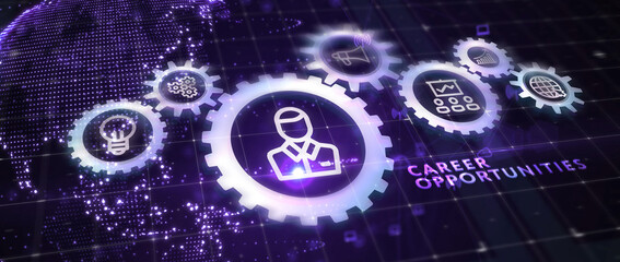 CAREER OPPORTUNITIES. Business, Technology, Internet and network concept. 3d illustration