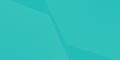 White abstract lines on a turquoise background