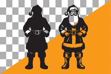 Santa Christmas silhouette