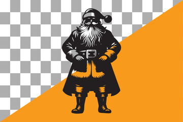 Santa Christmas silhouette