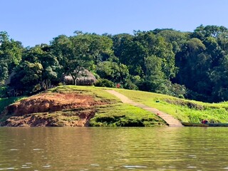 Indiger Stamm in Embera (Panama-City, Panama)