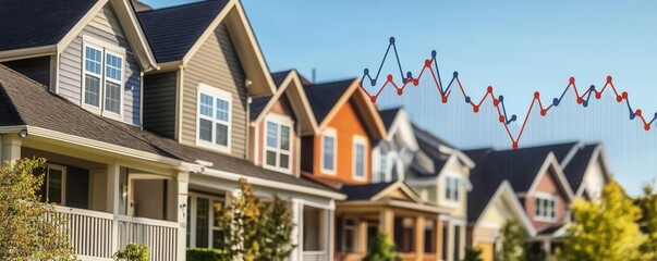 A chart depicting the trends in housing market prices over the years
