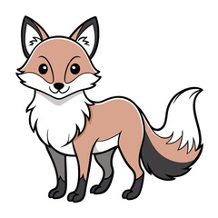 Obraz premium fox silhouette vector coloring vector 