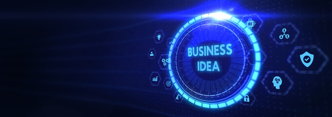 Business idea concept. Business, Technology, Internet and network concept. 3d illustration