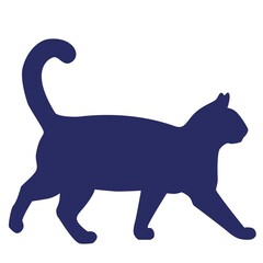 Walking Cat vector icon. Cat silhouette symbol. Linear style sign for mobile concept and web design. House animals symbol logo illustration. vector graphics - Vector.