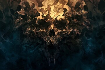 Obraz premium A mesmerizing and imaginatively crafted dark abstract base for your creative project