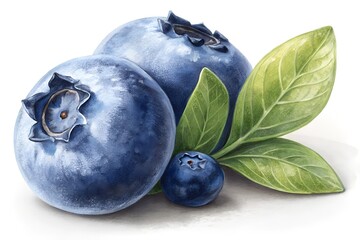 blueberries isolated on white background