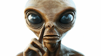 Obraz premium 3d rendering of an alien hushing. Alien. Illustration
