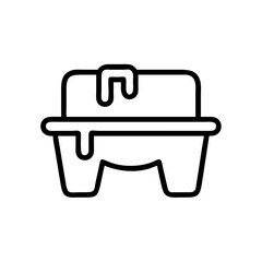 Paint tray icon for industrial and decorative tasks