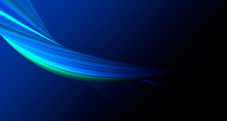 Abstract Motion High-Speed Light Effect Background. Abstract Dynamic Light Speed Line Banner Background. Technology Futuristic Curved Backdrop for Brochure, Poster, Website, Header, Science