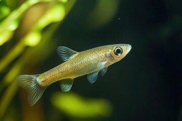 Fototapeta premium Minnow - Common Freshwater Fish Isolated on White Background