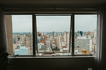 Visão panorâmica de Curitiba apartamento arranha-céu topo da cidade