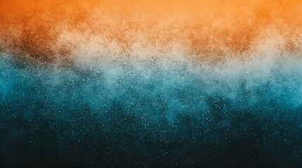 Obraz premium Teal, orange, and black gradient background with a grainy texture effect, perfect for posters or landing page designs