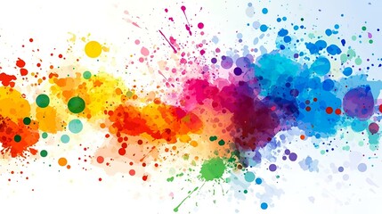 Fototapeta premium Vibrant abstract background with colorful ink splashes blending seamlessly into a dynamic artistic composition