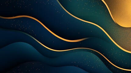 Vibrant glowing background featuring gold, navy blue, and emerald green grainy gradient shapes with a noise texture, ideal for modern headers or covers