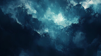 Obraz premium Teal blue abstract grainy texture background with lighting effects. Cerulean. Illustration