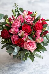 bouquet of beautiful flowers. Selective focus