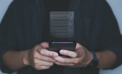 Alert warning and notification email concept, company sending many e-mails or digital newsletter to customers.	