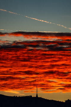 Sonnenuntergang Murtal - Steiermark - Bruck an der Mur - Mugel Antenne