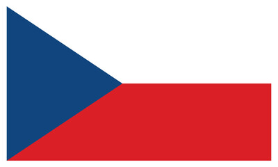 Illustration of Czechia national flag.