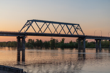 bridge at sunset