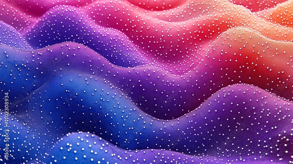 Wall mural discover the sophistication of a wave of small, round particles flowing effortlessly in an abstract 