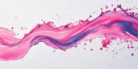Obraz premium paint splash frozen in motion isolated on a clean white background vibrant color and smooth texture