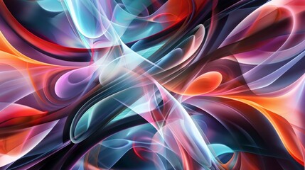 Fototapeta premium Fluid Abstract Composition with Wavy Lines and Organic Shapes