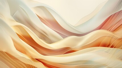 Obraz premium Fluid Abstract Composition with Wavy Lines and Organic Shapes