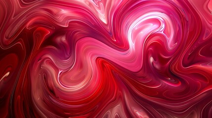 Fototapeta premium Abstract Red Swirls & Liquid Marble Background